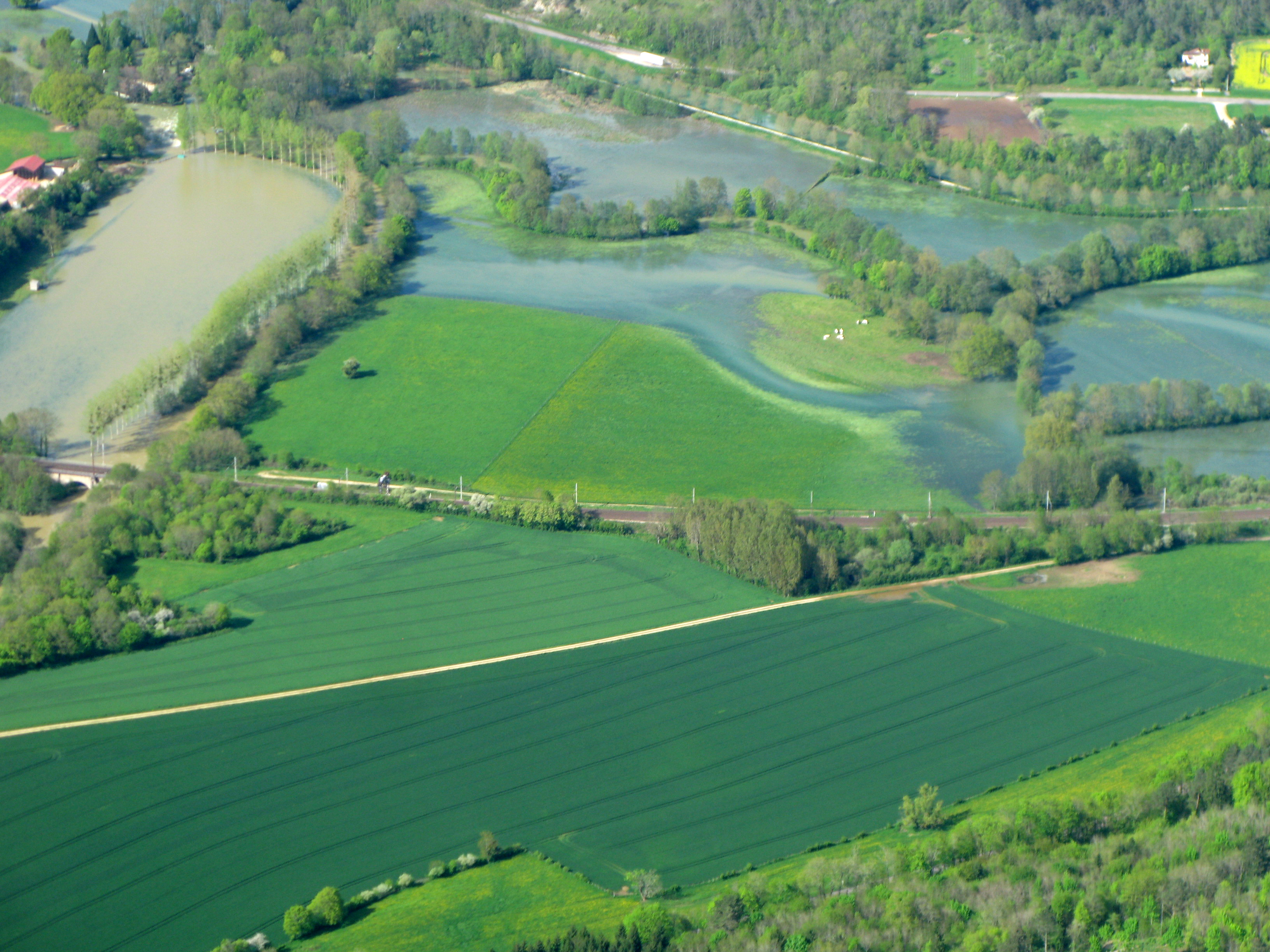 Crue de la Brenne, en mai 2013, à Saint-Rémy en Côte d'Or